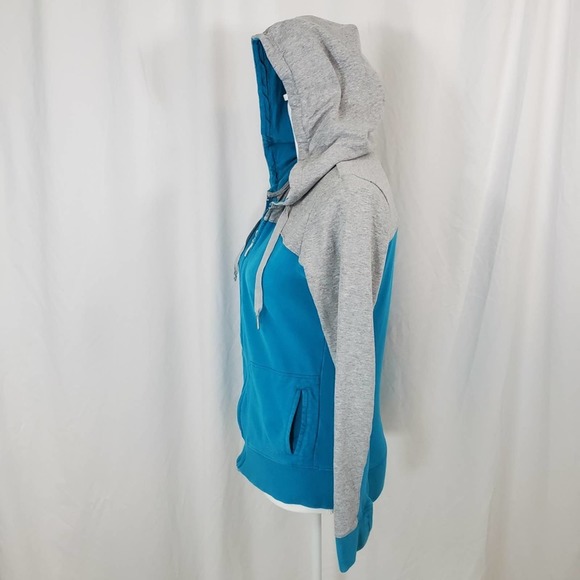 Calvin Klein Performance Blue & Gray Colorblock Zip Front Hoodie Sz. S - Picture 6 of 8